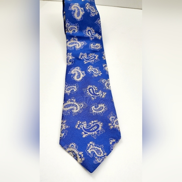 Roundtree & Yorke Other - Roundtree & Yorke Paisley Silk Blue Extra Long Men's Tie